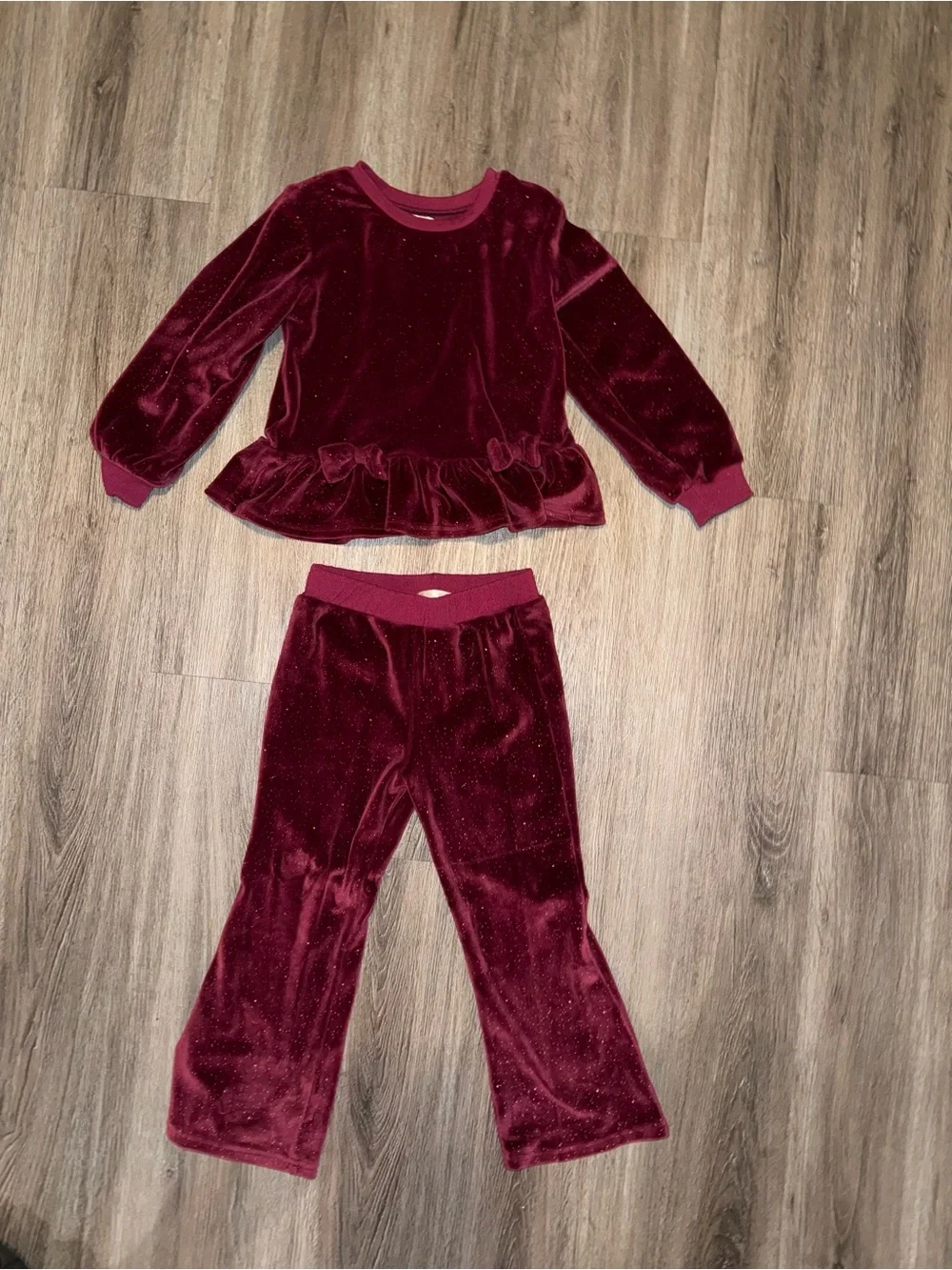 Burgundy Velvet Sparkle Set